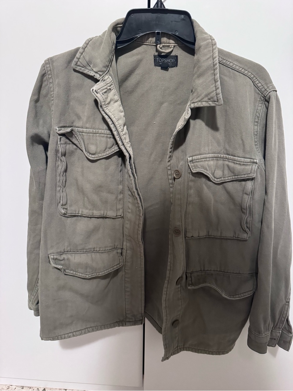 Topshop  Field Jacket in Olive Green